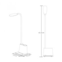 Настольная аккумуляторная LED лампа Bionic Desk Lamp DL-43, cветодиодный сенсорный светильник 3 в 1 Power Bank Умная лампа