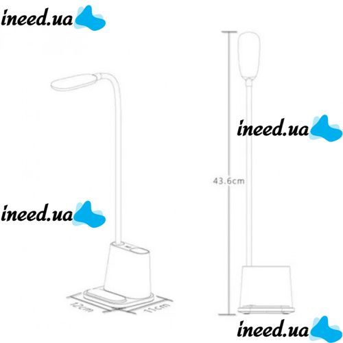 Настольная аккумуляторная LED лампа Bionic Desk Lamp DL-43, cветодиодный сенсорный светильник 3 в 1 Power Bank Умная лампа