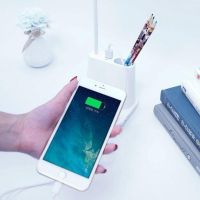 Настольная аккумуляторная LED лампа Bionic Desk Lamp DL-43, cветодиодный сенсорный светильник 3 в 1 Power Bank Умная лампа