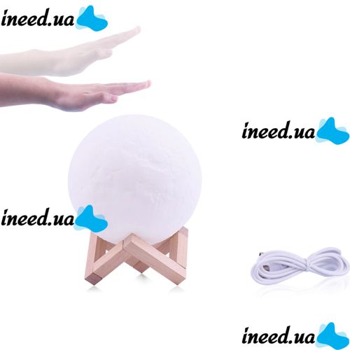 Desktop Large Lamp UFT Magic 3D Moon Light Lamp 15 cm, Rechargeable Lamp Month, Night Light Moon RGB