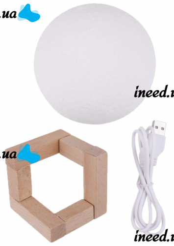 Desktop Large Lamp UFT Magic 3D Moon Light Lamp 15 cm, Rechargeable Lamp Month, Night Light Moon RGB
