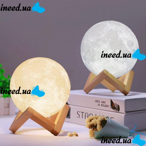 Desktop Large Lamp UFT Magic 3D Moon Light Lamp 15 cm, Rechargeable Lamp Month, Night Light Moon RGB