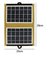 Складная солнечная панель батарея Solar Panel CCLamp CL-670 7W с USB выходом для зарядки телефона, Портативная зарядная станция трансформер от солнца