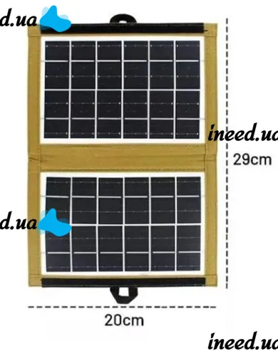 Складная солнечная панель батарея Solar Panel CCLamp CL-670 7W с USB выходом для зарядки телефона, Портативная зарядная станция трансформер от солнца