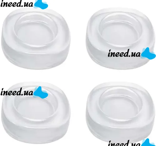 Anti-vibration Stands 4 Pieces Anti Vibration Bumper Firm A-69 for Washing Machine Anti-slip Supports for Furniture Appliances AND815 Transparent