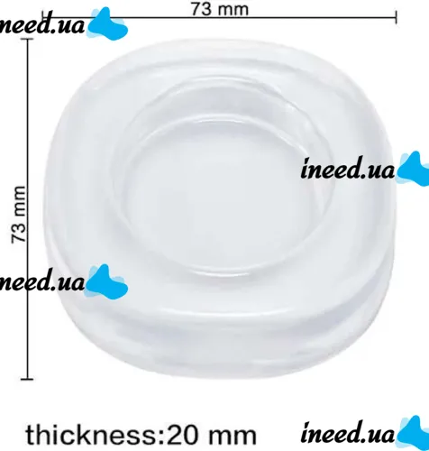 Anti-vibration Stands 4 Pieces Anti Vibration Bumper Firm A-69 for Washing Machine Anti-slip Supports for Furniture Appliances AND815 Transparent