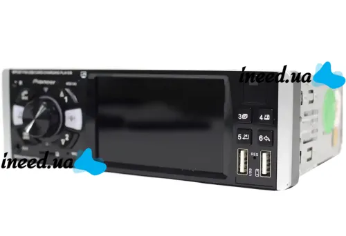 Автомагнитола 1DIN Pioneer 4051AI с дисплеем 4,1" дюймов и пультом ду, Автомобильный плеер Пионер с держателем телефона MP3 USB SD Bluetooth Черная
