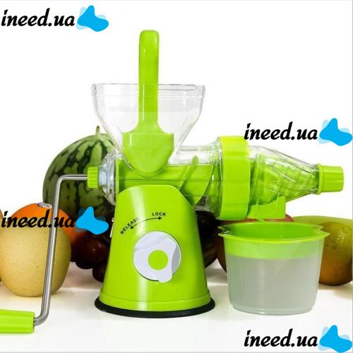 Ручная портативная соковыжималка Multi-Function Juicing Machine RF-707 для фруктов и овощей с зажимом, Шнековая многофункциональная