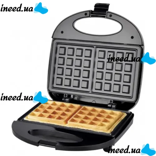 Вафельница Sonifer Cone Maker SF-6043, Электровафельница для бельгийских вафель, Бытовая бутербродница сендвичница Waffle Maker 750 Вт Черная