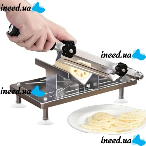 Ручной кухонный станок ломтерезка Food Slicer LY-38 слайсер для нарезки мясных, колбасных и сырных изделий, Станок резак YK114 для замороженного мяса
