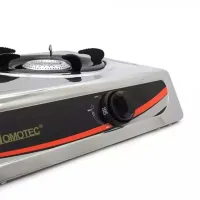 Настольный газовый таганок Domotec MS-6606 на 2 конфорки Переносная двухконфорочная газовая плита настольная варочная поверхность для баллонного газа
