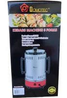 Вертикальная электрическая шашлычница Domotec MS-7783 1000W на 6 шампуров, Настольная Электрошашлычница для дома со съемным поддоном Красная