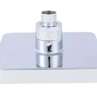 Світлодіодна квадратна насадка лійка для верхнього душу Shower head AND XL-902 з LED RGB підсвічуванням, душова насадка-лійка з датчиком температури