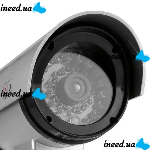 Уличный муляж камеры DUMMY IR CAMERA RR201 с мигающим светодиодом, Наружная камера обманка на батарейках, Видеокамера-обманка с ИК-подсветкой