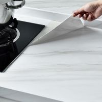 Self-adhesive Kitchen film 3m x 60cm Supretto WM-360 white marble, waterproof, vinyl for kitchen surfaces, walls, stoves, furniture