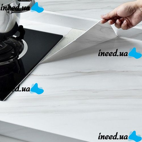 Self-adhesive Kitchen film 3m x 60cm Supretto WM-360 white marble, waterproof, vinyl for kitchen surfaces, walls, stoves, furniture