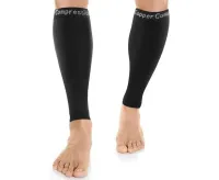 Поддерживающие компрессионные гетры Copper Fit Calf Compression Sleeves, Облегающие гольфы с фиксацией икр, Бандаж для поддержки голени Черные
