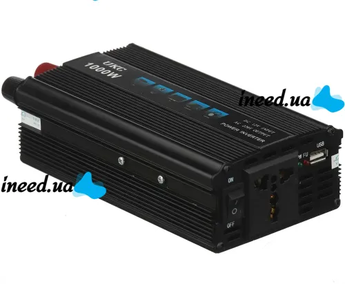 Автомобильный инвертор UKC AC/DC 12V-220V 500W, авто преобразователь тока 12В 220В 500Вт (12V 220V)