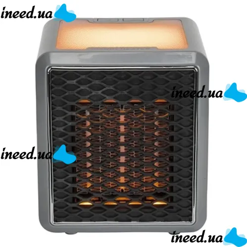 Керамічний інфрачервоний обігрівач Handy Heater Pure Warmth RD-08 1200W, настільний тепловентилятор c LED підсвічуванням, електрообігрівач Чорний
