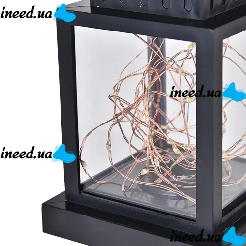 Уличный садовый подвесной светильник фонарь UniSolar NF101 30LED с солнечной панелью и прищепкой, Водонепроницаемый прожектор Solar AND HA-80 Черный