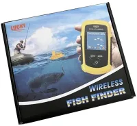 Портативный эхолот Lucky Fish Finder FFW1108-1 с цветным экраном до 100м для поиска рыбы Универсальный проводной рыболокатор для рыбалки Желтый