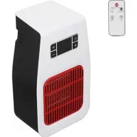 Настольный электрический обогреватель UKC PH-8006 900W с пультом ДУ и таймером, Керамический портативный тепловентилятор с дисплеем от сети Белый