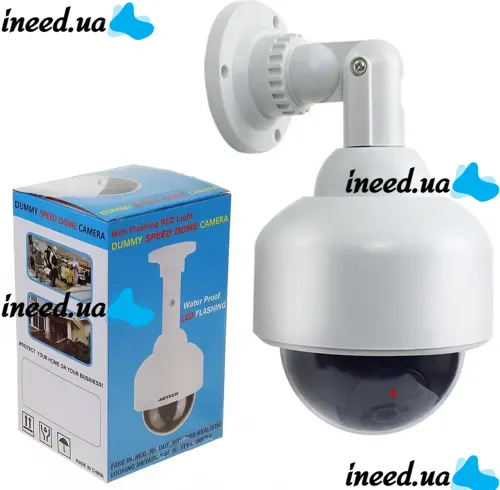 Универсальная камера видеонаблюдения обманка муляж Camera Abtech Dummy 2000 с датчиком движения, Камера-обманка с мигающим светодиодом на батарейках