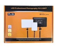 Professional Rectangular LED Lamp Fill Light PL-26 for Studio Photography, LED Spotlight for Photos and Videos with Hinged Head