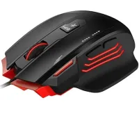 Игровая проводная компьютерная мышка Jedel GM1070 Black с RGB подсветкой для ПК, Геймерская USB мышь для компьютера и ноутбука 96493 Черная