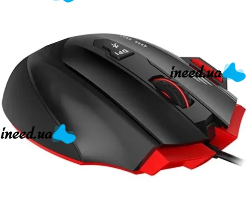 Игровая проводная компьютерная мышка Jedel GM1070 Black с RGB подсветкой для ПК, Геймерская USB мышь для компьютера и ноутбука 96493 Черная