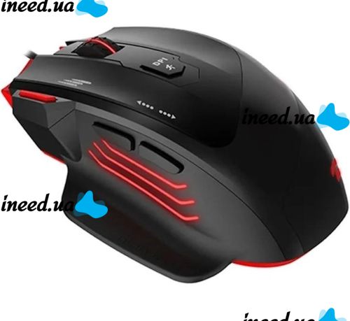 Игровая проводная компьютерная мышка Jedel GM1070 Black с RGB подсветкой для ПК, Геймерская USB мышь для компьютера и ноутбука 96493 Черная