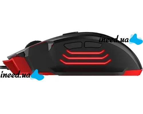 Игровая проводная компьютерная мышка Jedel GM1070 Black с RGB подсветкой для ПК, Геймерская USB мышь для компьютера и ноутбука 96493 Черная