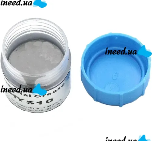 Универсальная силиконовая термопаста Thermal Grease HY-510 30г для видеокарты и процессора термопроводная смазка для улучшения передачи тепла Серая