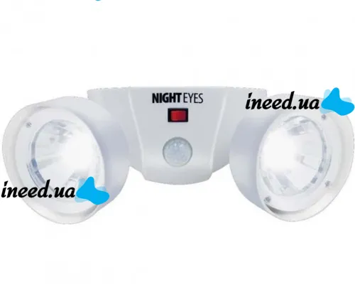 Уличный настенный светодиодный фонарь прожектор Cordless Night Eyes ULK-N22 с датчиком движения, Беспроводной светильник на стену от батареек Белый