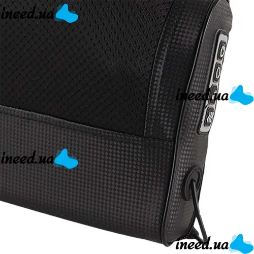 Массажная подушка для спины и шеи Massage Cushion FG214 3 режима работы с подогревом 24W Роликовый массажер FG-214 15 шариков от сети и прикуривателя