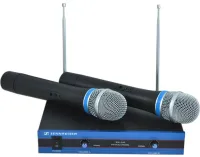 Беспроводной комплект из 2-х микрофонов Sennheiser EW-100 радиосистема два радиомикрофона и база