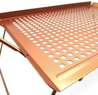 Складной прямоугольный мангал барбекю Rainberg BBQ 6103 40х28см для стейков мяса и овощей, Переносная прямоугольная сетка гриль барбекю Коричневый