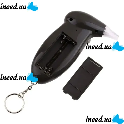 Карманный электронный алкотестер с мундштуками Digital Breath Alcohol Tester с LCD дисплеем 80025 Персональный алкометр анализатор спирта