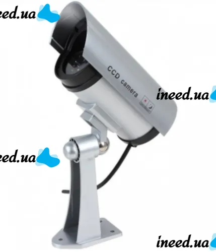 Уличный муляж камеры DUMMY IR CAMERA RR201 с мигающим светодиодом, Наружная камера обманка на батарейках, Видеокамера-обманка с ИК-подсветкой
