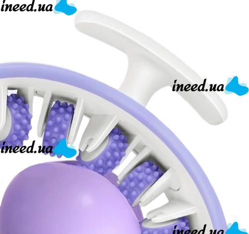 Антицеллюлитный круглый ролик массажер 360° Circural Roller SBJ-2303 для талии и ягодиц W3 кольцевой роллер для массажа тела Белый с фиолетовым