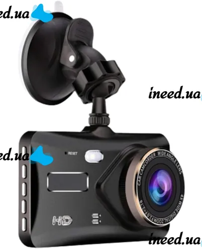 Автомобильный Видеорегистратор 4" Full HD сенсорный экран DVR BT-100 на 2 камеры заднего вида Универсальный авторегистратор с двумя камерами