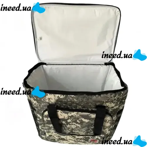 Туристическая термосумка Cooling Bag на 32 литра для продуктов напитков, Походный термо бокс холодильник 38x25x33см на плечо для пикника Пиксельный