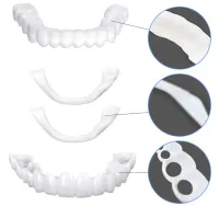 Removable veneers for upper and lower jaws SnapOn Smile Veneers LY-11 for teeth, Snap On Smile Veneers 2 jaws with case, False teeth top, bottom