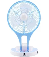Настольный складной вентилятор с лампой Handy Mini Fan JR-5580 12V 220V с LED подсветкой от аккумуляторов 18650 Аккумуляторный мини-вентилятор
