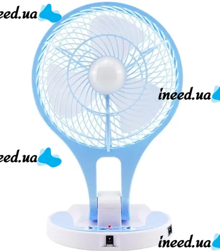 Настольный складной вентилятор с лампой Handy Mini Fan JR-5580 12V 220V с LED подсветкой от аккумуляторов 18650 Аккумуляторный мини-вентилятор