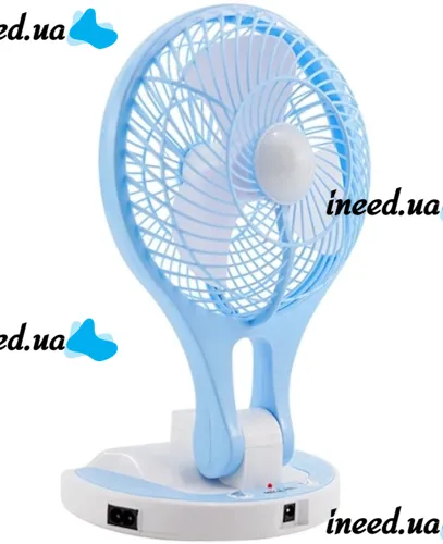 Настольный складной вентилятор с лампой Handy Mini Fan JR-5580 12V 220V с LED подсветкой от аккумуляторов 18650 Аккумуляторный мини-вентилятор