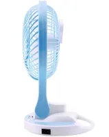 Настольный складной вентилятор с лампой Handy Mini Fan JR-5580 12V 220V с LED подсветкой от аккумуляторов 18650 Аккумуляторный мини-вентилятор