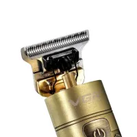 Беспроводной аккумуляторный окантовочный триммер бритва VGR V-076 для бритья, Аккумуляторная машинка для стрижки волос и бороды с LED дисплеем