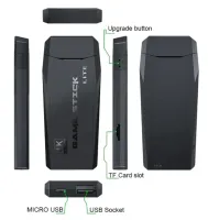 Игровая видео приставка Data Frog Y-3 Lite Green Playstation PS1 с беспроводными джойстиками, HDMI к телевизору 64Гб, 4K 10000 игр Sega Dendy Y3