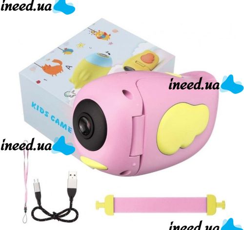 Детская видеокамера Smart Kids Video Camera DV-A100, Цифровая мини камера Птичка с фото видео съёмкой, Фотоаппарат 2" с творческой студией и играми